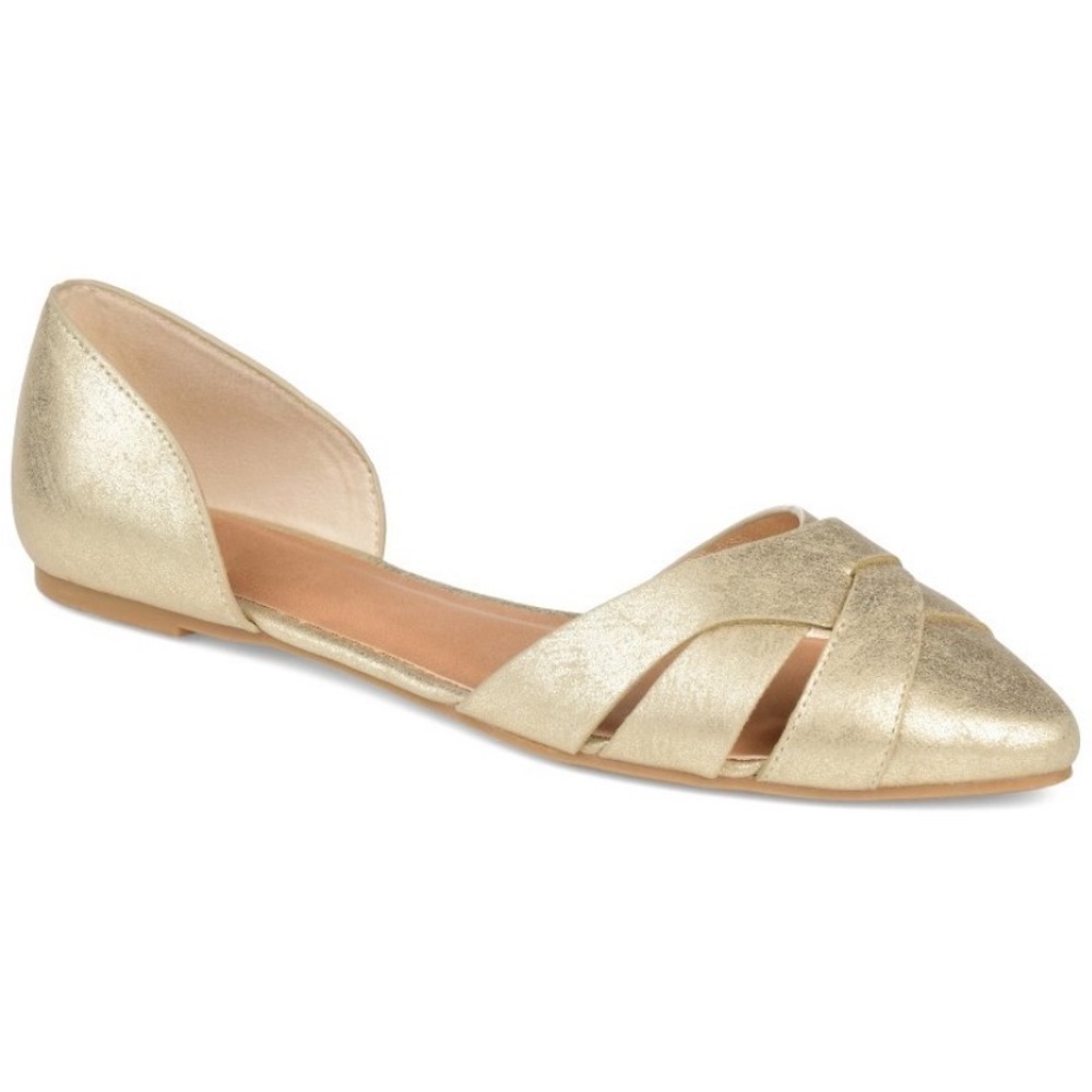 Journee Collection Women Brandee Slip On
Almond Toe Ballet Flats, Gold 7…